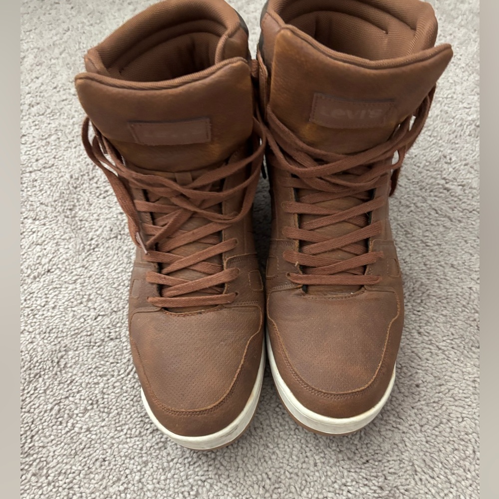 Levi Strauss & Co Mens Brown Hi‎ Top Shoe 13